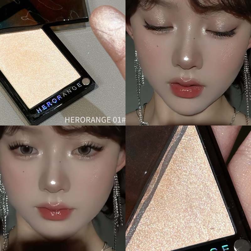 HERORANGE~光と影のハイライトパウダー、パール光沢、微細な輝き、自然な明るさ、長持ちするメイクアップ、立体的な輪郭|undefined