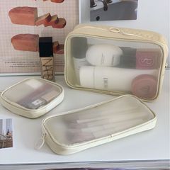 ポーチ化粧ブラシ収納バッグinsポータブル透明旅行洗面バッグ大容量化粧品収納バッグ