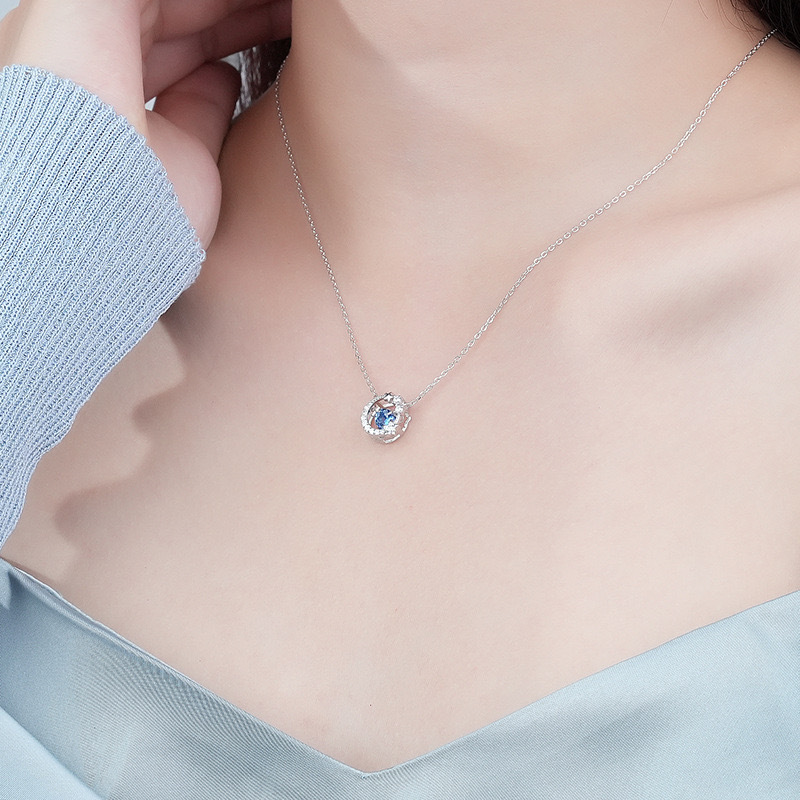 Casual, Daily Occasion 925 Sterling Silver Material Star, Moon Pattern 1 Piece 925 Sterling Silver Star Moon 925 Sterling Silver Cable Chain Pendant Necklace Necklace