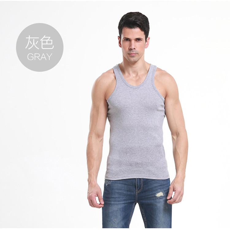 Verano nuevo chaleco de moda de hombre chaleco de cuello redondo camiseta deportiva chaleco de comercio exterior hombre explosión