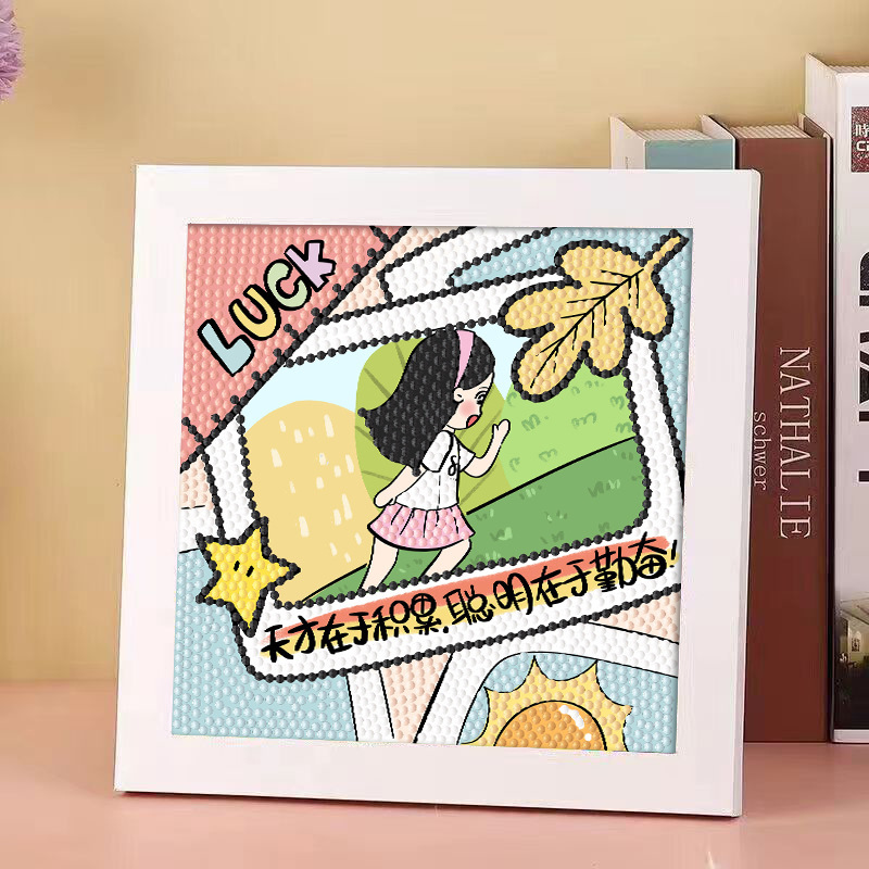 Diamante infantil DIY hecha a mano con material de marco paquete de dibujos animados Sanliou pegatinas de diamante regalo al por mayor pinturas de mampostería