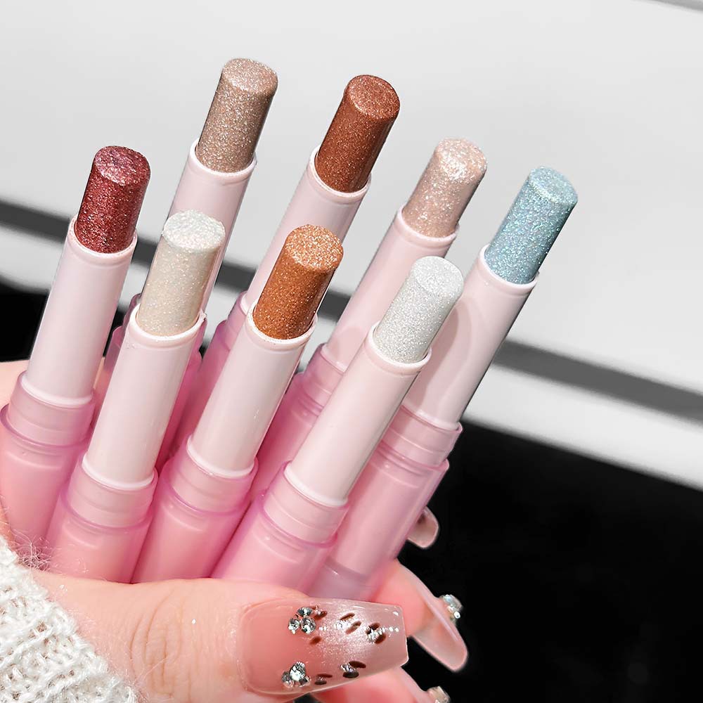 Cross-Border Luckgo Jelly Crystal Eye Shadow Stick for a Natural Look, Delicate and Dynamic, with a Watery Diamond Effect, Student Makeup