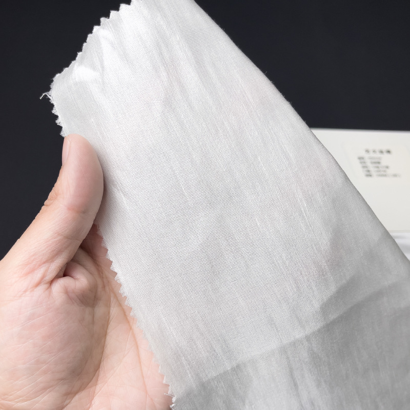 29 mm 18% de seda de morera + 82% de seda de lino satin 140 puertas tela de seda de lino mezcla FD6104