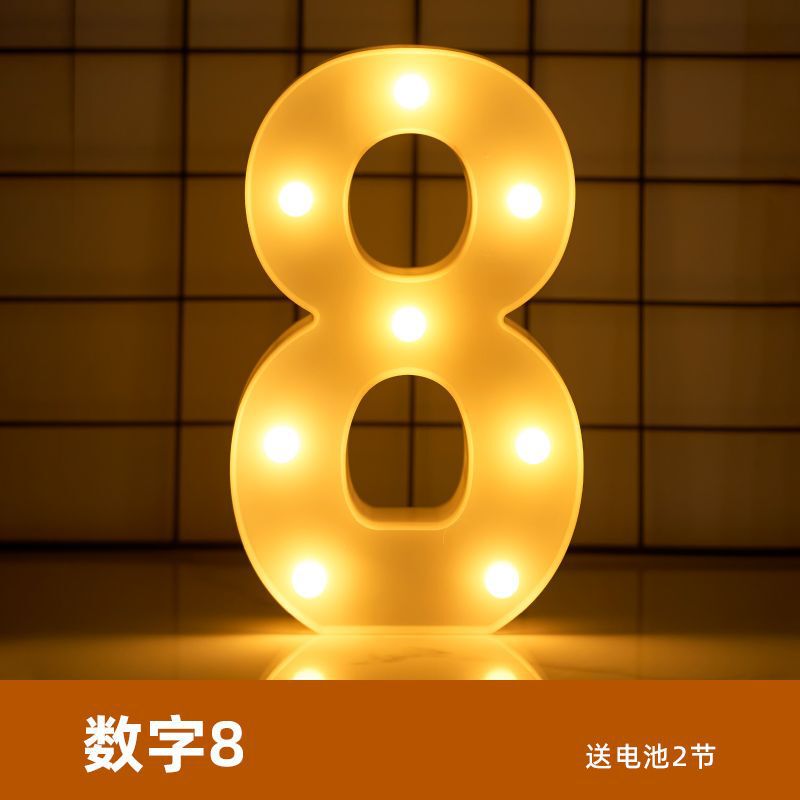 生日快乐字母灯彩灯led场景布置装饰字牌后备箱求婚道具氛围|undefined