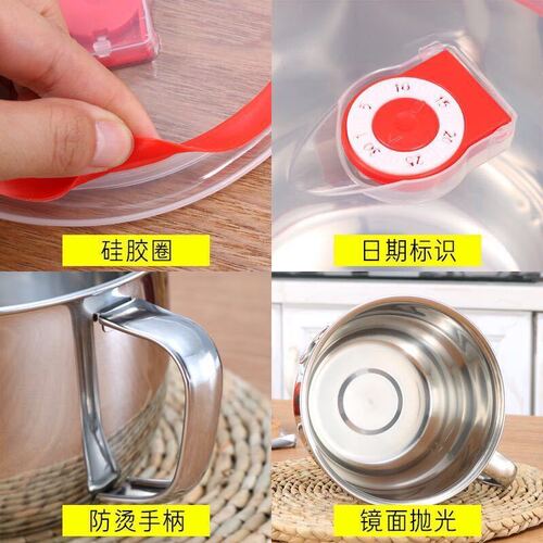Stainless steel instant noodle bowl with lid, soup noodle bowl for student dormitory, canteen serving bowl, fast food instant noodle cup