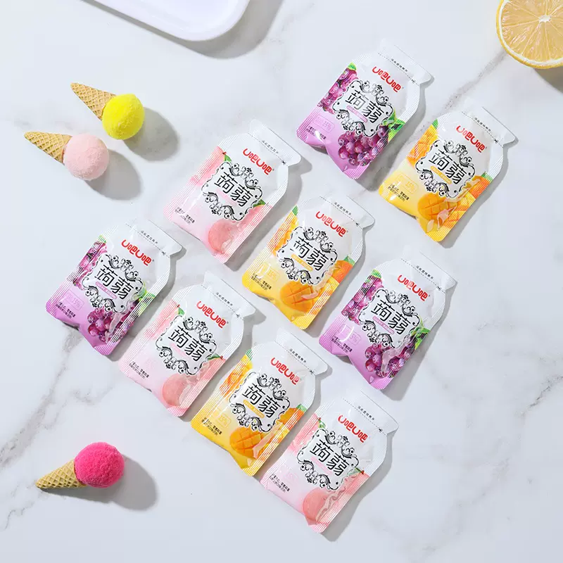 厂家荣仕康网红办公室小零食蒟蒻果冻儿童吸吸冻水果味布丁批发