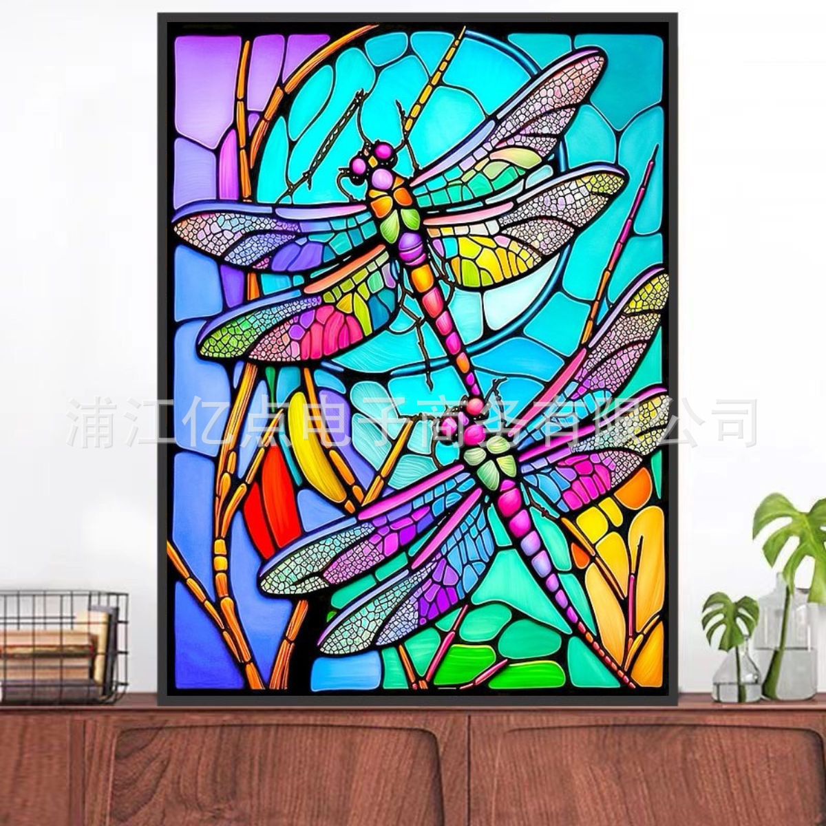 Nueva pintura de diamante 5D transfronteriza con marco DIY hecho a mano pegajoso diamante pintura sala de estar pintura decorativa punto diamante pintura fábrica al por mayor