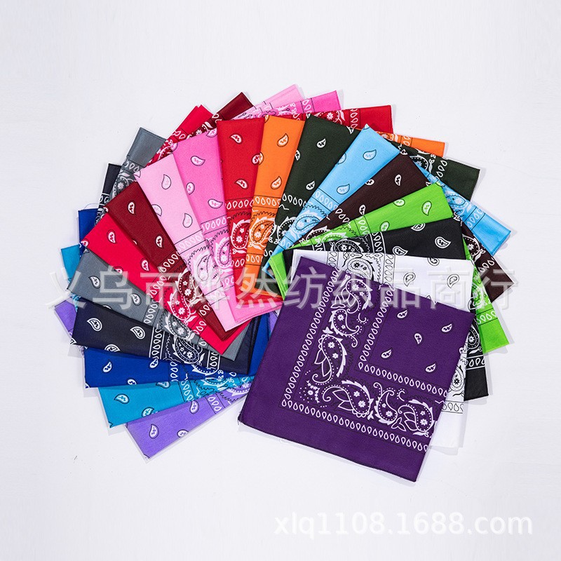 Outdoor sports cycling bandana square scarf cross-border Amazon paisley headscarf cashew flower face mask versatile headwear