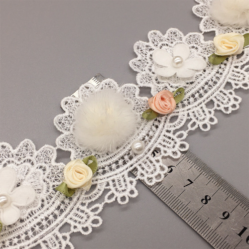 15 yard 3D retro embroidered Lace flowers trim ribbon for DIY sewing wedding dresses apparel appliques curtain headdress bag shoes party decoration craft DIY accessories