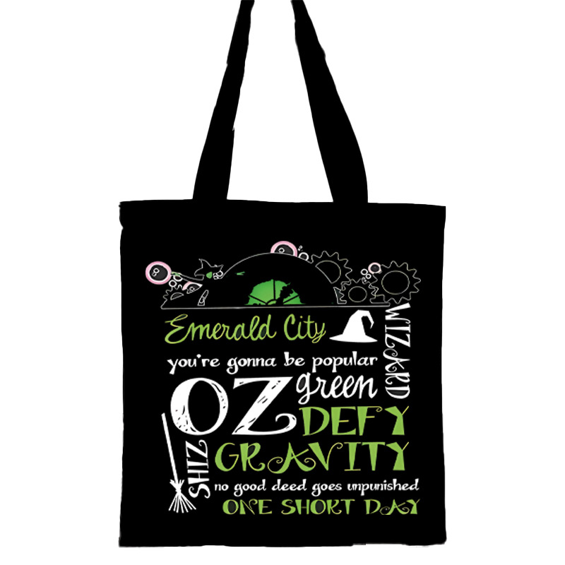 Bruja Música Bolso Bolso de cosméticos Broadway Bruja Bolso de hombro Bolso de lona