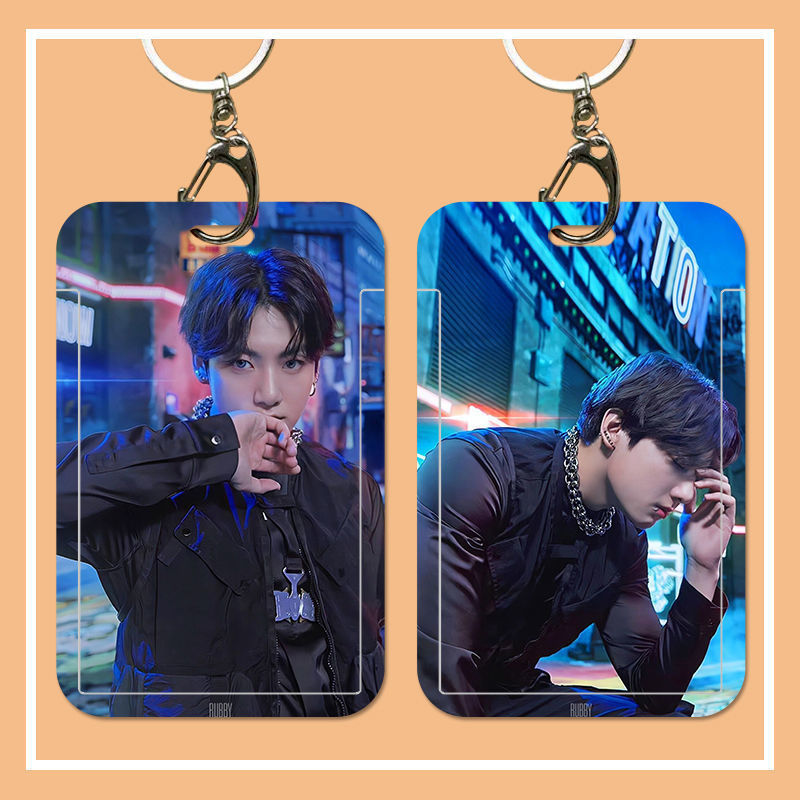 Bts Bts Card Holder Student Campus Card Meal Card Bus Card Access Card Protective Cover Hard Shell with Hanging