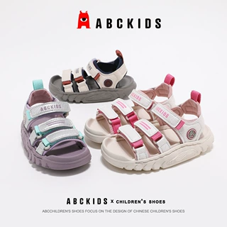 Abckids7337儿童凉鞋2026夏季新款运动风魔术贴防滑女童沙滩鞋子