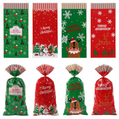 国境を越えた新しいクリスマスプリントOPP平口包装袋パーティー食品キャンディー袋ビスケットギフト袋