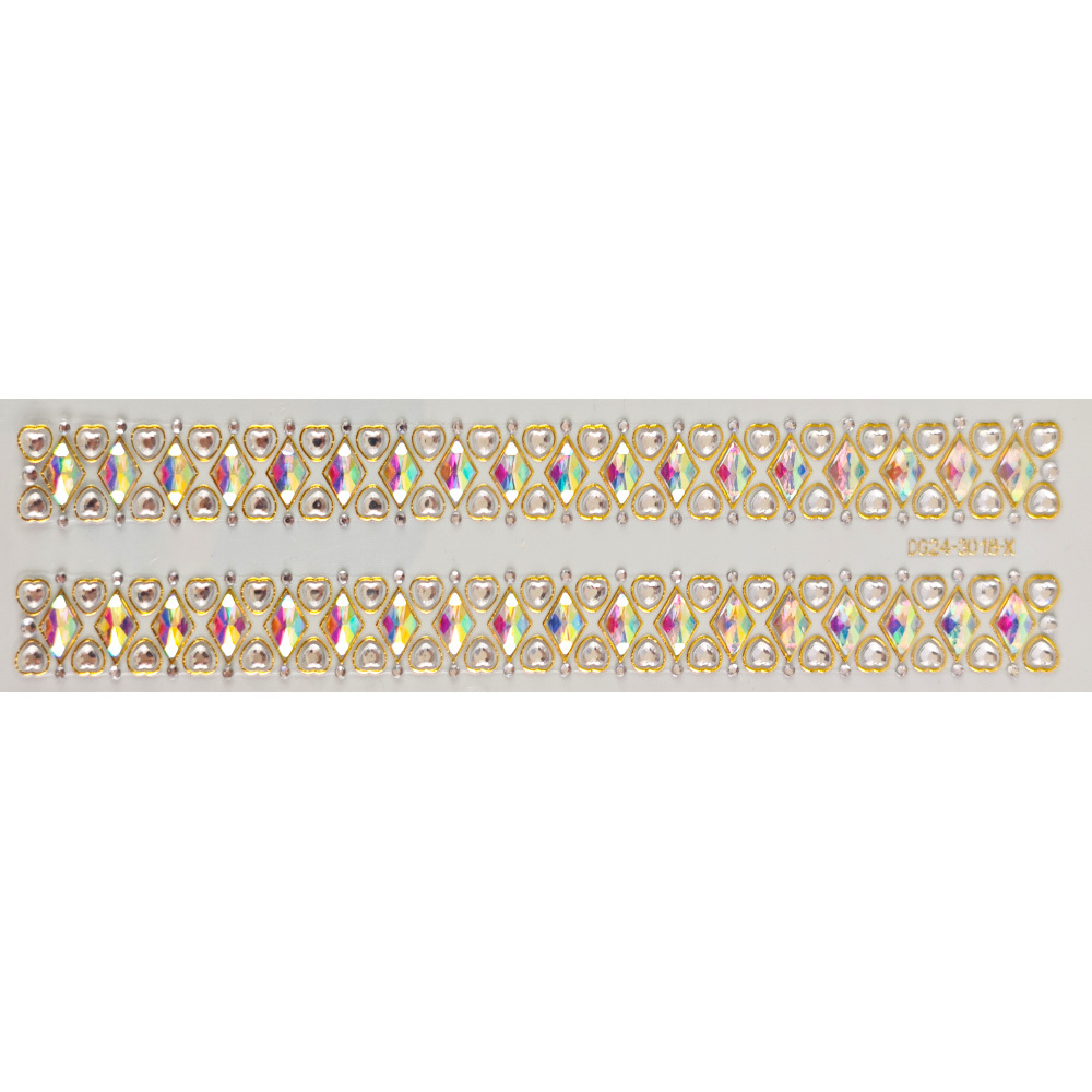 Etiqueta engomada de diamantes bronceado de acrílico transfronterizo Decoración de gemas de bricolaje Adhesivo de cristal hecho a mano para niños Etiqueta engomada de forma rasgada