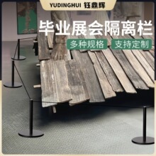 博物馆美术馆隔离带穿绳立柱围栏一米线栏杆展会矮隔离栏50cm