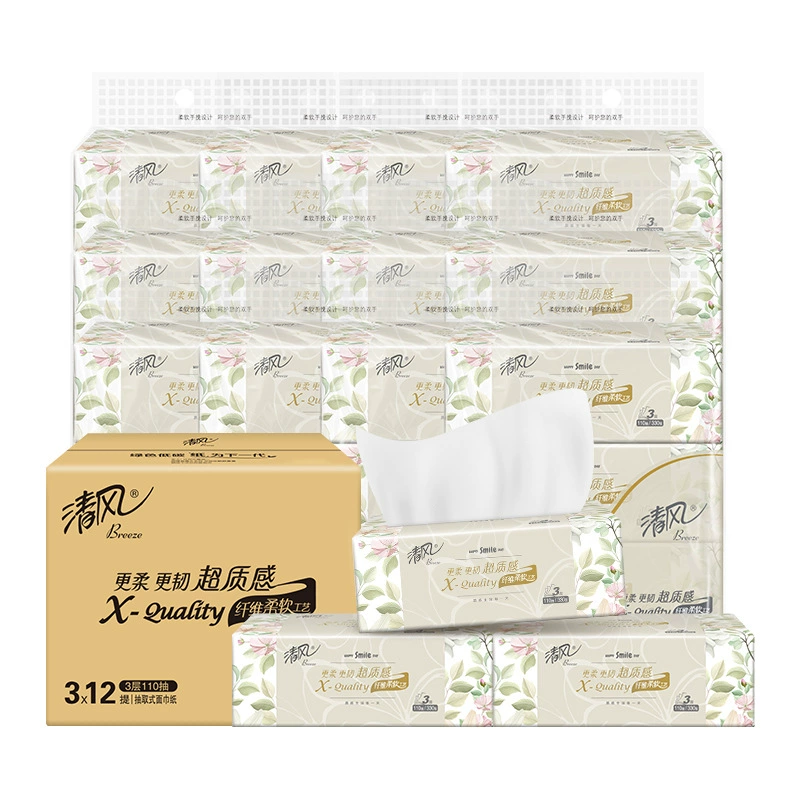 Qingfeng бумажное полотенце 110 откачка 3 слоя вытягивания бумаги целая коробка партия бытовой туалетной бумаги салфетки салфетки для туалетной бумаги