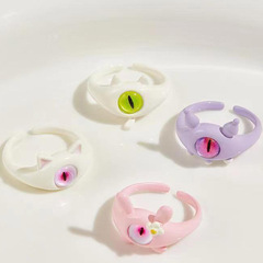 Red Book Style Pink Cute Monster Open Mouth Ring Original Niche Design Accessory Sweet Cool Student Cute Ring