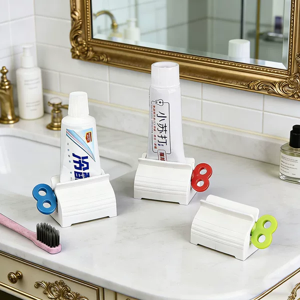 Tiktok Automatic Toothpaste Dispenser Lazy Face Cleanser Press Manual Toothpaste Clip Creative Manual Toothpaste Roller