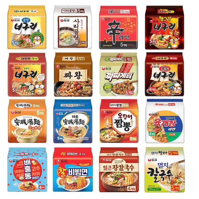 Южная Корея Импортная лапша быстрого приготовления Лапша Нонгсинь Чжаджян Лапша Синь Рамен Анчэн Суп Лапша Маленький енот Острая лапша Удон Корейская опера Лапша быстрого приготовления