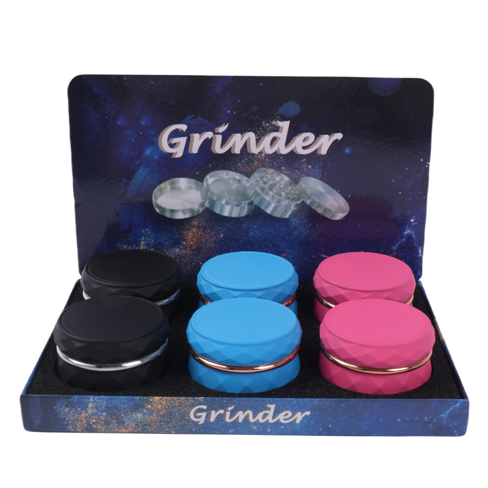 跨境热卖金属漆碎烟配件跨境烟具创意橡皮锌合金研磨器 Grinder