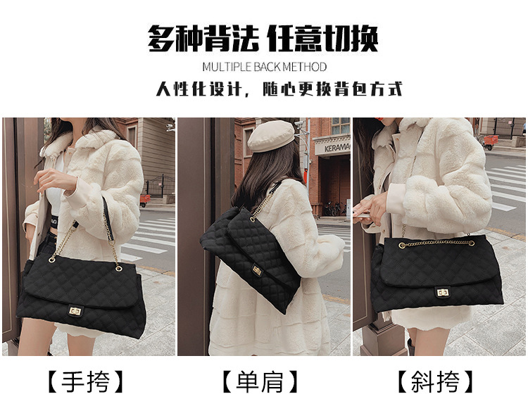 The new diamond-shaped chain bag for women is a trendy and fashionable matte single-shoulder armpit bag for commuting. The large-capacity crossbody bag is a cross-border trend undefined