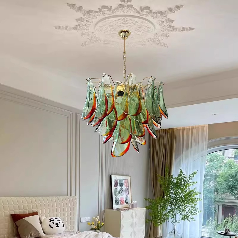 Murano Vintage Living Room Main Light French-Style High-End Retro Designer Dining Room Bedroom Glass Chandelier