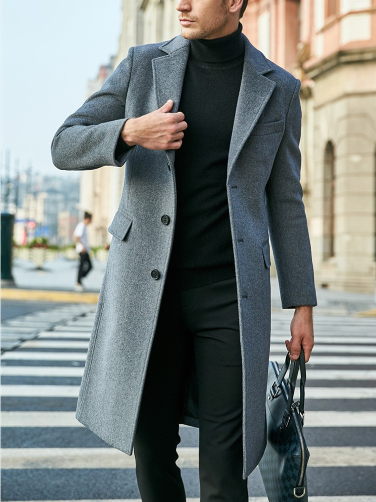 Hot order 2024 new product thick woolen men's coat fashion jacket Japan and South Korea casual_voghion.com