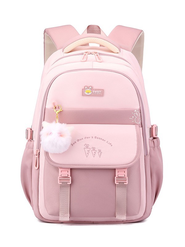 Mochila escolar de estudiantes de secundaria nueva hermosa mochila de chicas de viento para salir, mochila infantil de moda simple.