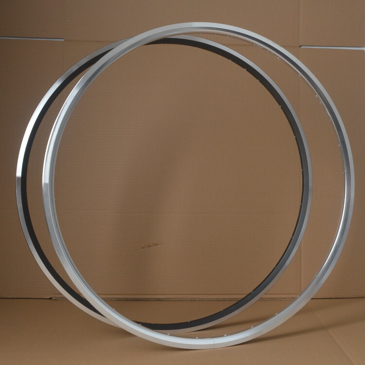 Road Bike 700C Rim Rim Aluminum Alloy Double Layer Rim Black Retro Silver 20/24/32 Holes