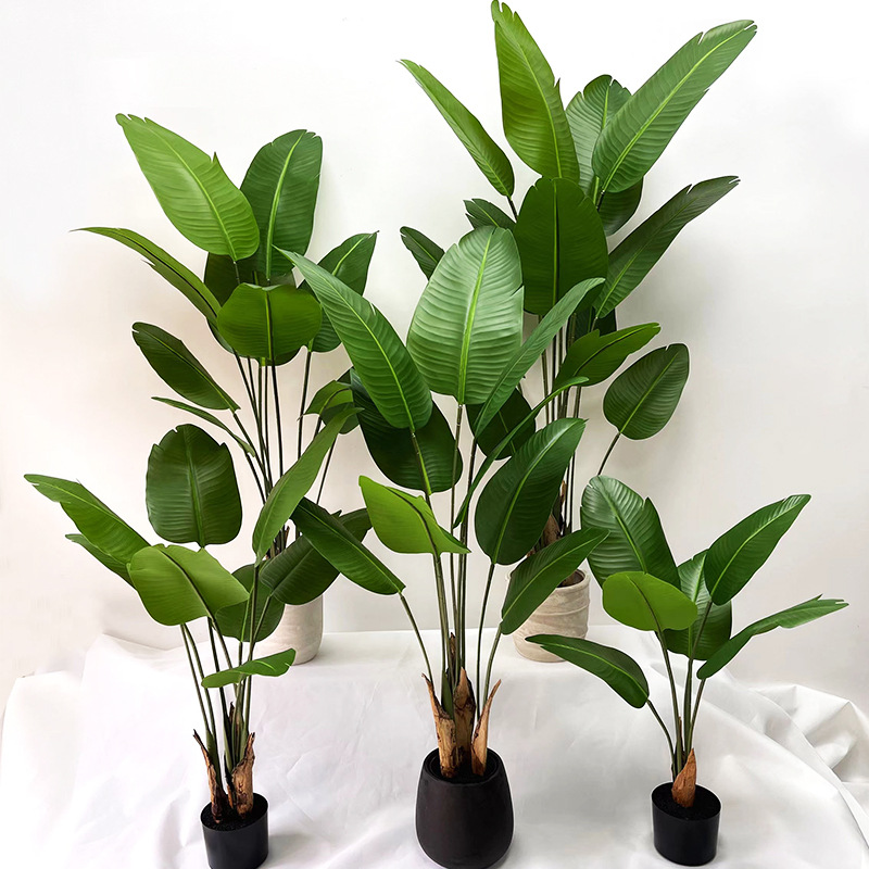 Nordic simulation green plant traveler banana pot plant cannaceae large home floor-standing decoration plant ornament artificial tree