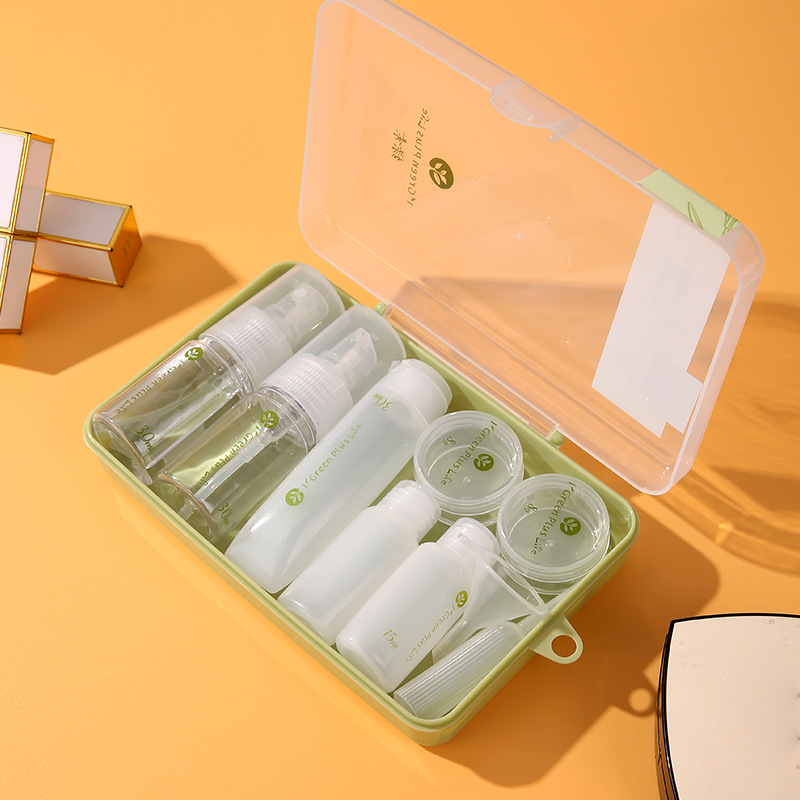 Bolsa de viaje, subembotellado de cosméticos, bolsa de viaje, cuidado de la piel, gel de ducha, base líquida, caja de transporte, kit de lavado y extrusión