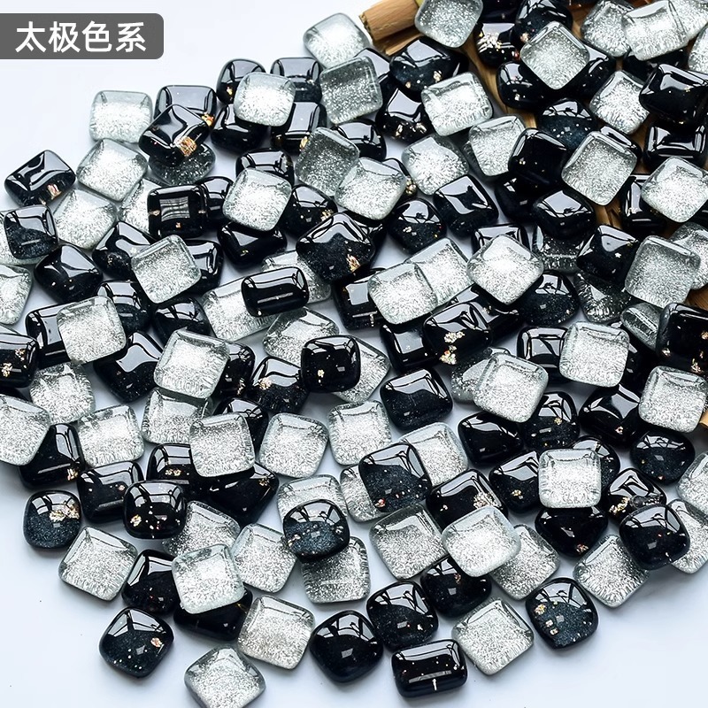 200克diy多元闪粉马赛克集合水晶自由石玻璃儿童手工材料颗粒|undefined