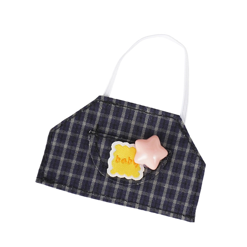 10cm Cartoon Doll Baby Clothes Apron Cotton Doll Clothes Dressup Head Dog Doll Accessories Mini Bib