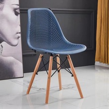 伊姆斯椅餐椅家用椅电脑桌椅塑料靠背椅现代简约创意办公椅洽谈椅