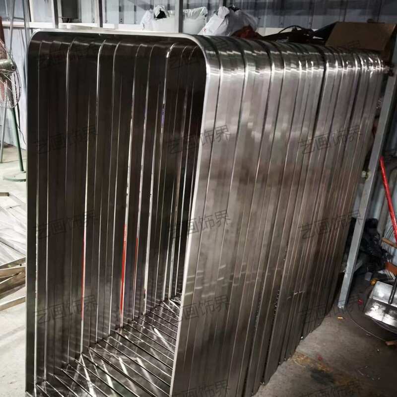 Stainless Steel Frame Smart Mirror Frame Titanium Metal Frame Black Titanium Arc Frame Bathroom Mirror