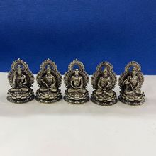 厂家批发仿古做旧白铜镀银迷你地藏王菩萨佛像工艺品摆件来图定制