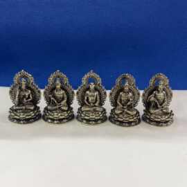 厂家批发仿古做旧白铜镀银迷你地藏王菩萨佛像工艺品摆件来图定制
