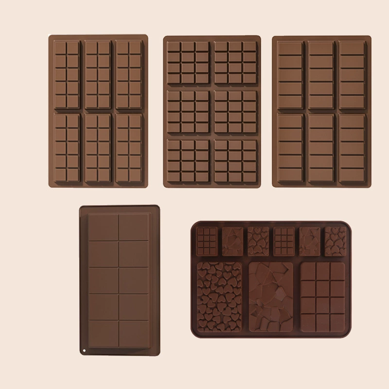 Acrylic-Platinum Silicone Rectangular Mold – Multi-Color Chocolate & Dessert Set, 25.3 x 16.9 x 2.0 cm
