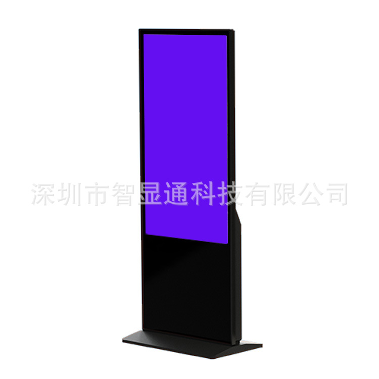 55寸黑色大屏液晶立式红外触摸显示器多功能展厅智能演示展示屏
