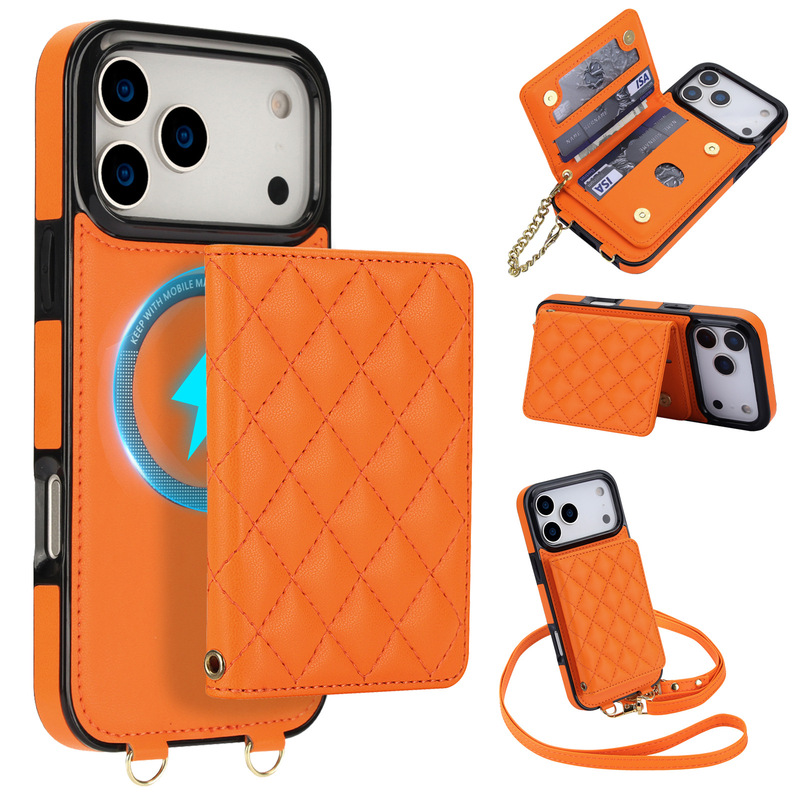 iPhone18Pro Chanel-style phone case suitable for Apple 17, magnetic protective cover, two-in-one crossbody phone leather case iPhone18Pro Chanel-style phone case suitable for Apple 17, magnetic protective cover, two-in-one crossbody phone leather case