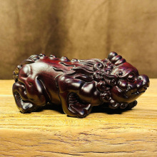 黑檀木雕刻貔貅手把件实木男女把玩古兽实木质独角貔貅饰品