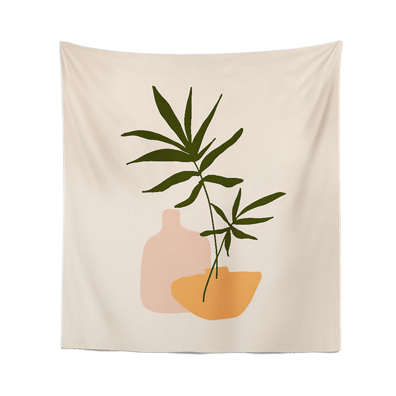 Exportación Comercio exterior Piel de camarones Amazon Fondo tela nórdico paisaje abstracto pintura dormitorio decoración colgante tela entrega de una sola pieza