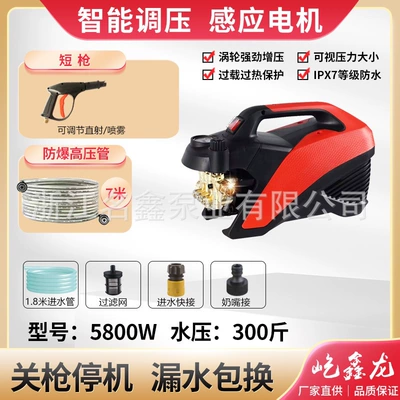 car washer small portable – Car washing machine - 5800w-220v-50hz-flagship-model-7m-water-outlet-pipe-short-gun