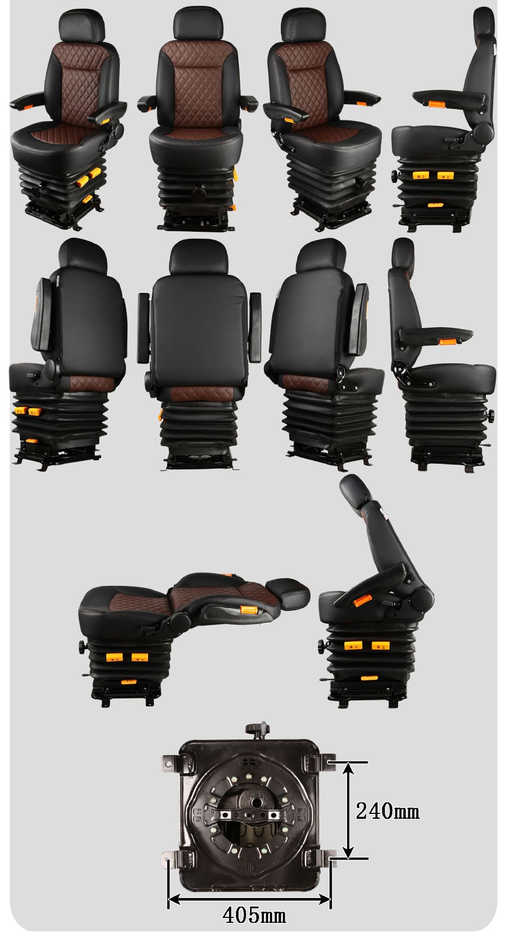 Ca58 Is Suitable for Iveco Ousheng, Deyi, Bodi, and Daichang Modified Engineering Equipment Driver's Mechanical Shock-Absorbing Seats