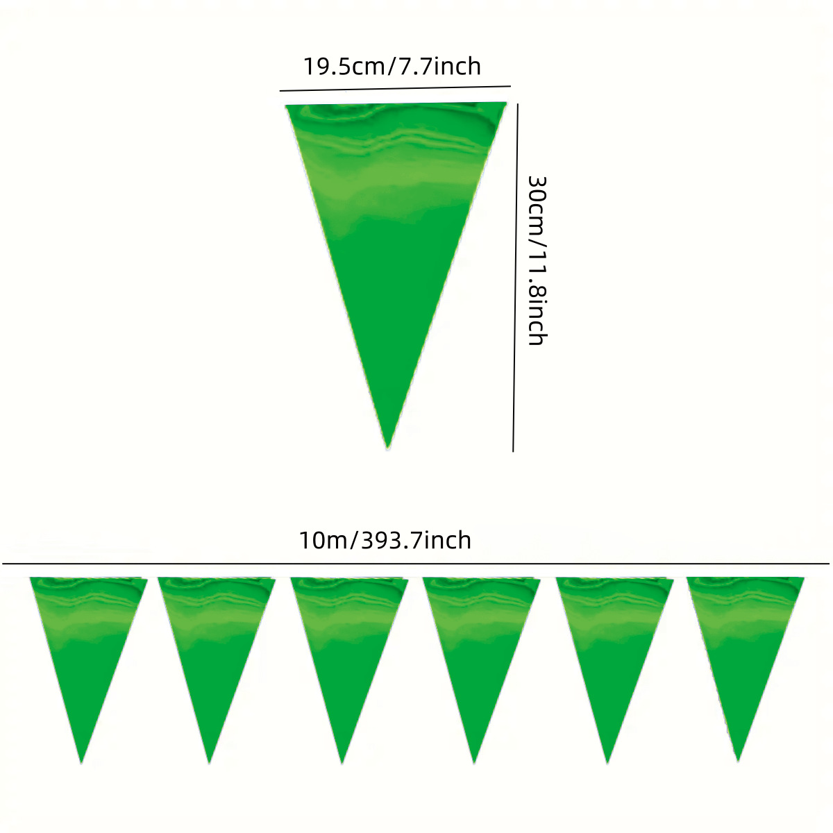 Espejo cosido banderín bandera colgante de 10 metros, decoración de fiesta de cumpleaños, ventana de la habitación, bandera colorida, bandera de cadena de flores