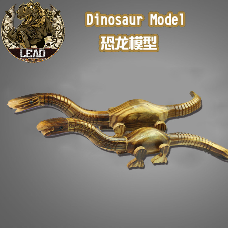 Stall goods wooden  dinosaur simulation Toys children wooden  animal Model Toys dinosaur Box packing