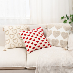 Pillow cover, cushion, pillow, heart shape, Instagram cream style living room sofa cushion cover, soft bed head balcony waist cushion