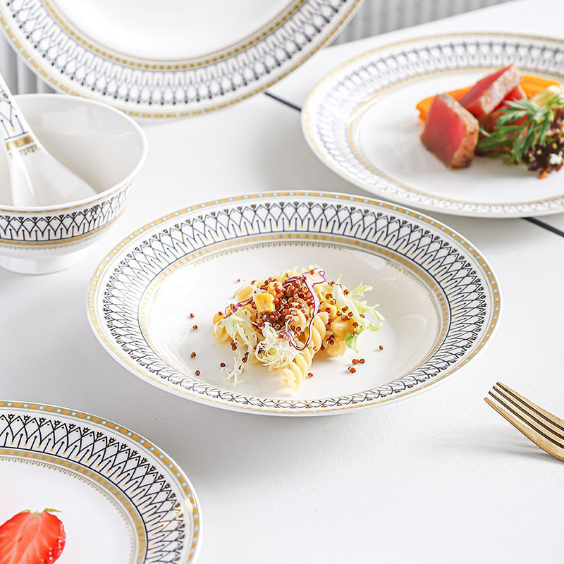 plate tableware Dishes suit Jingdezhen ceramics tableware originality suit Noodle bowl household ceramics Dishes