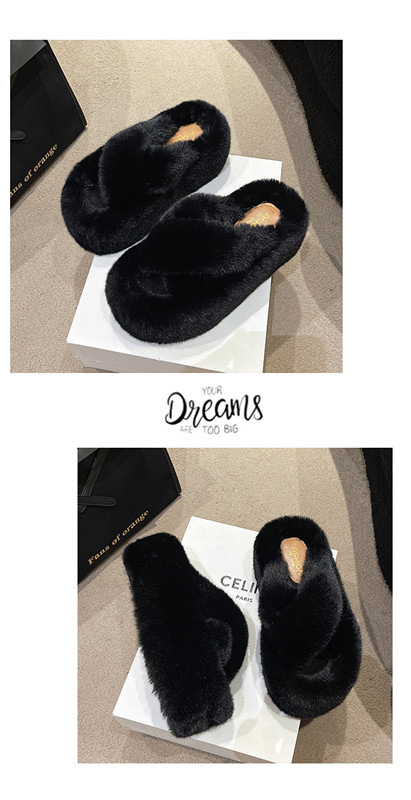 Stylish Women's Maomao Slippers With Thick Sole For Autumn Winter_voghion.com