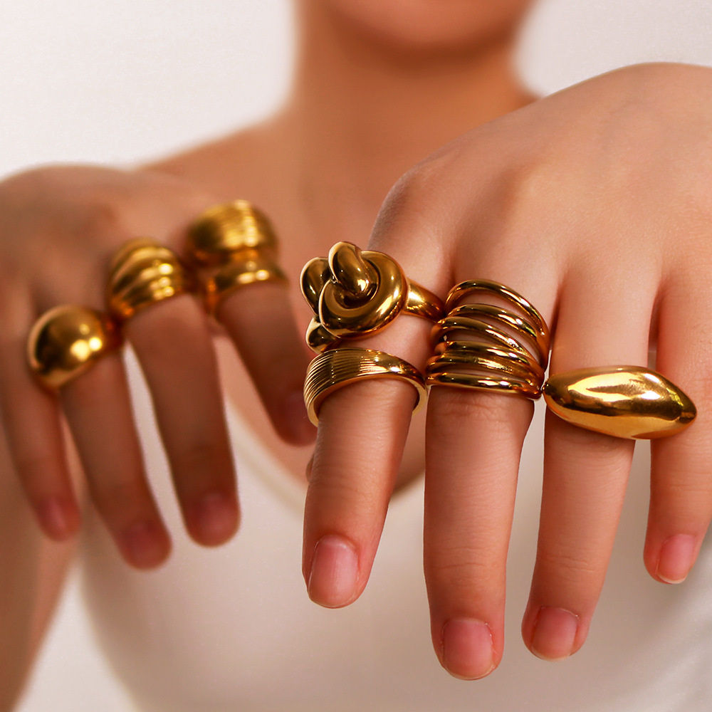 Geometric Wrap Ring For Women Designer Style Irregular Shape_voghion.com